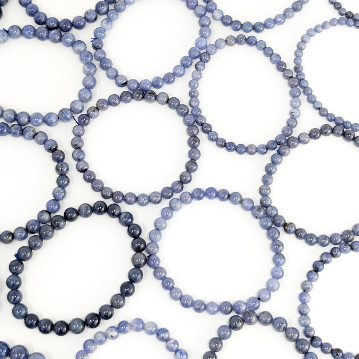 Tanzanite bead bracelet – bracelets spread, close view