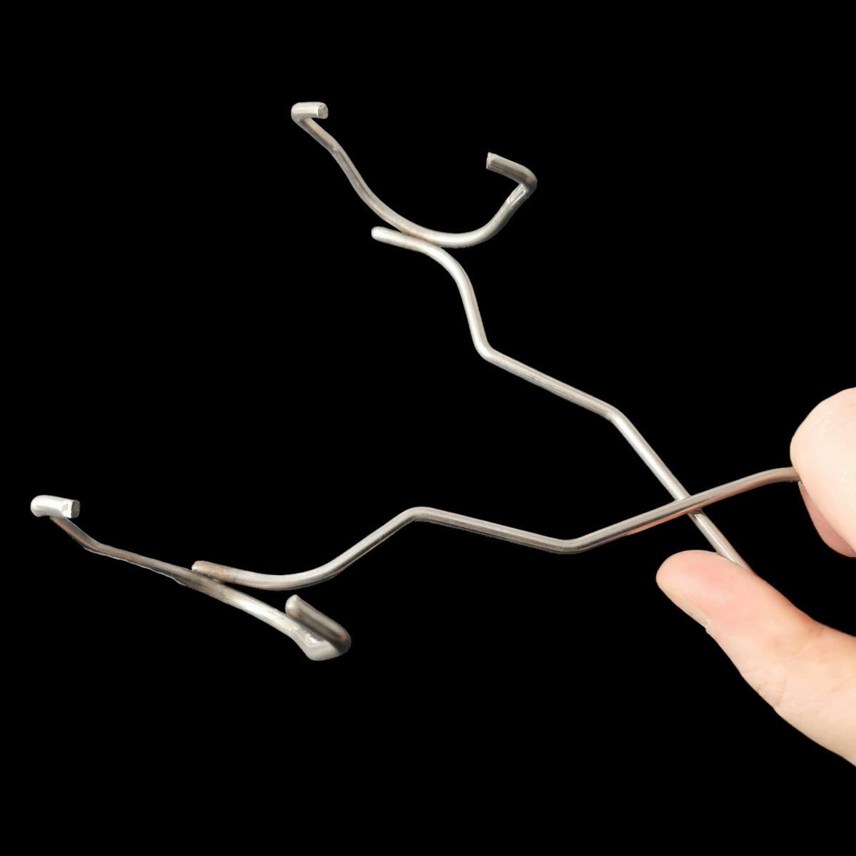 Tension Tongues for Crucible smithing, made of stainless steel.