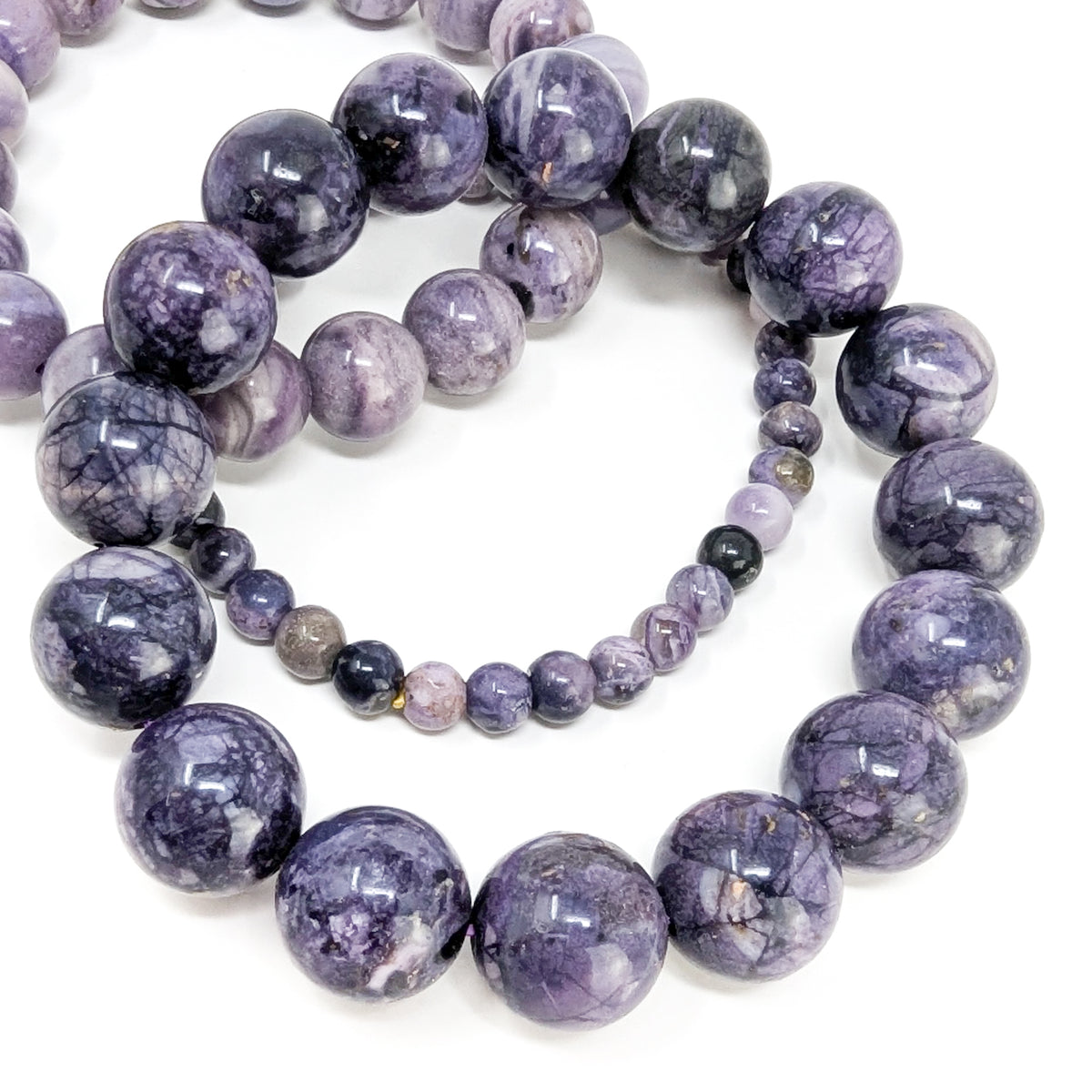 Tiffany stone bead bracelet: stack of bracelets