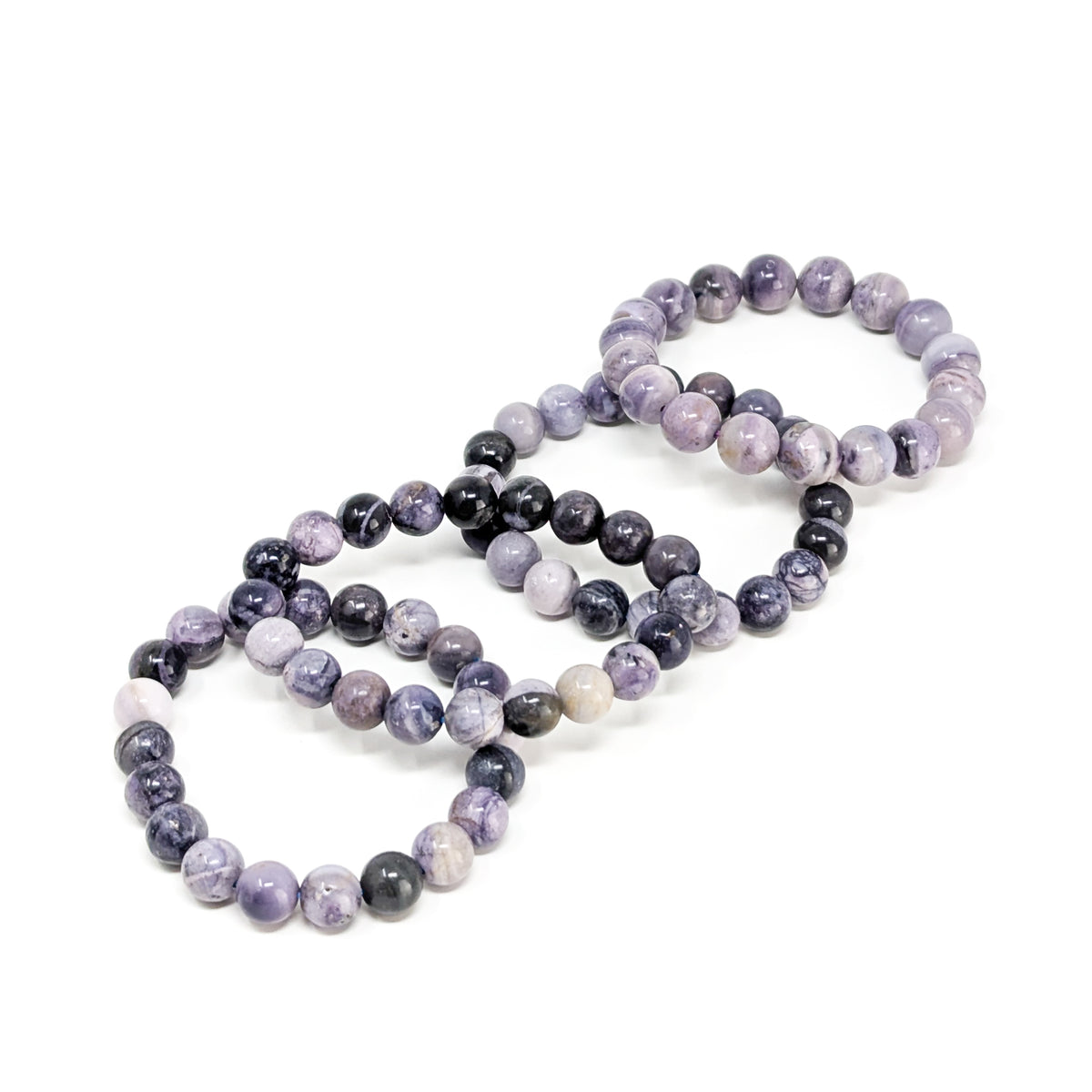 Tiffany stone bead bracelet: bracelets in a row