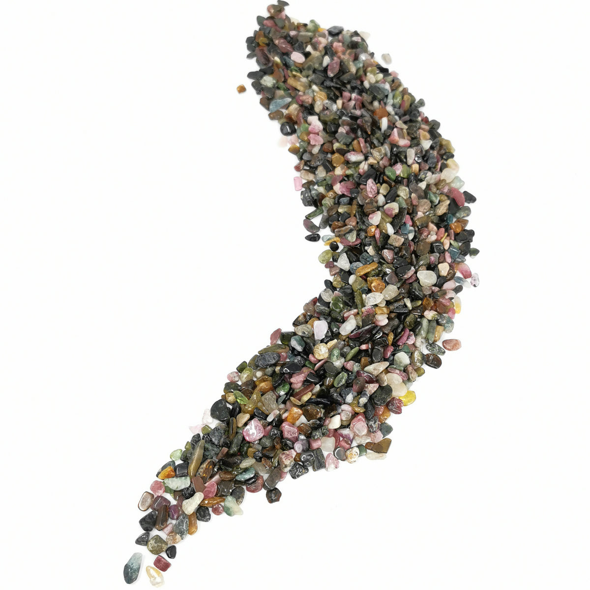 Tourmaline tumble, a tourmaline group mineral, from Brazil.