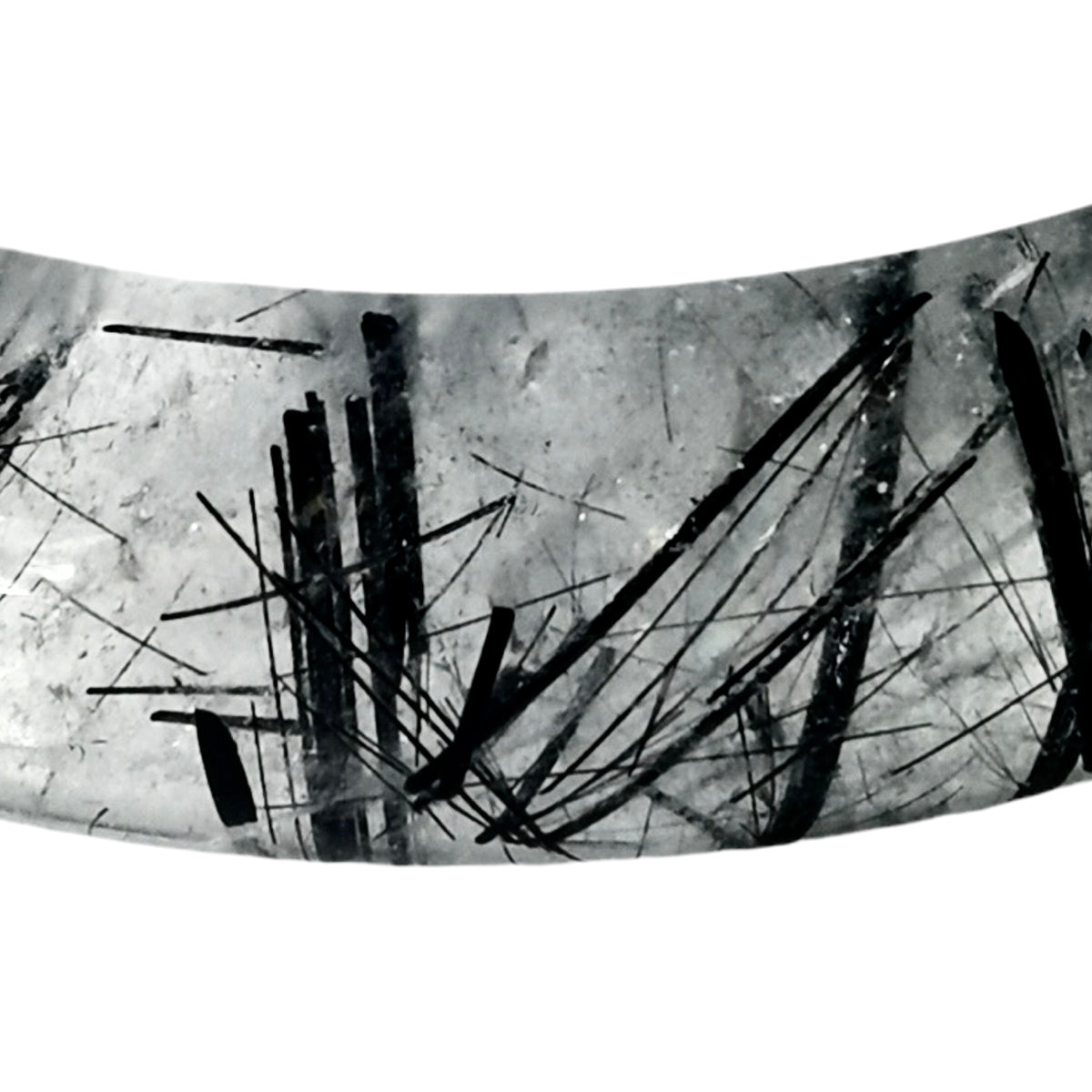 Black Tourmaline in Quartz bangle.