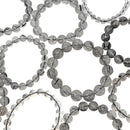 Tourmilated Quartz - Round Bead Bracelet