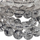 Tourmilated Quartz - Round Bead Bracelet