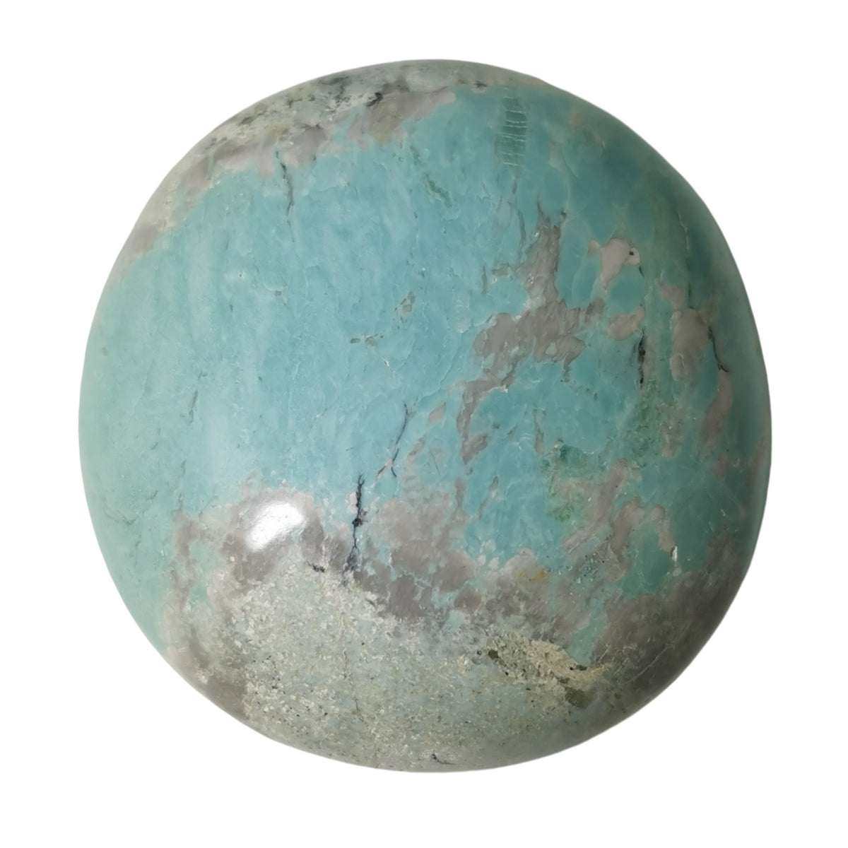 Turquoise palm stone from Madagascar – single palm stone with matrix patches