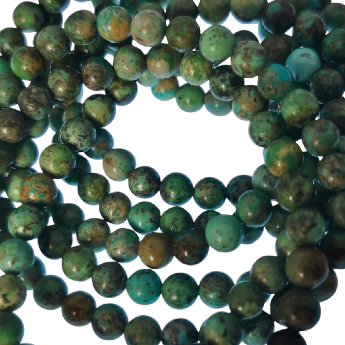 Turquoise round bead bracelet.