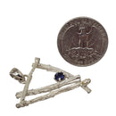 Twig & Iolite - Pendant - Broken Ox Creations - BC, Canada - Iolite - Sterling Silver