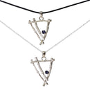 Twig & Iolite - Pendant - Broken Ox Creations - BC, Canada - Iolite - Sterling Silver