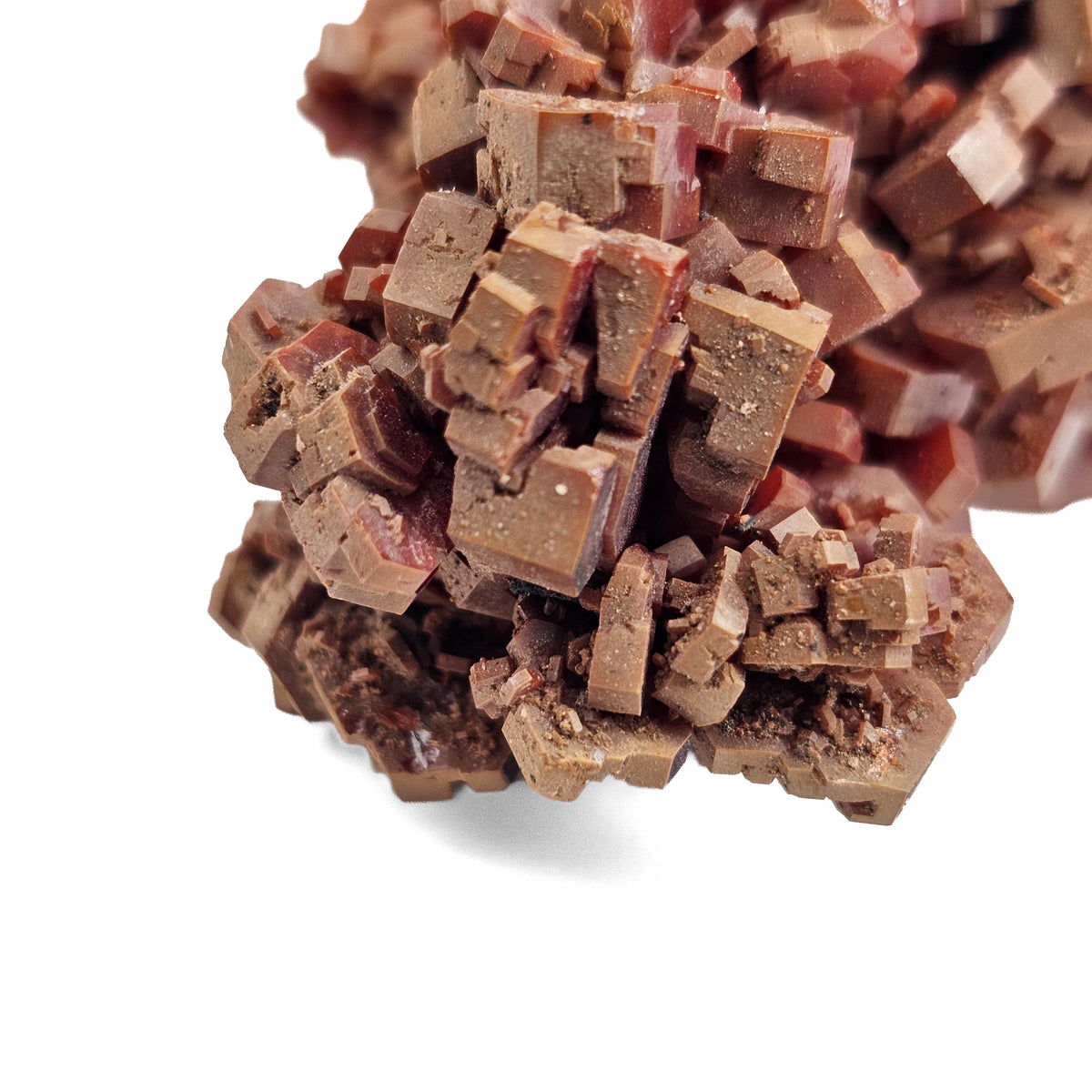 Vanadinite specimen, a lead vanadate, from Mibladen Mining District, Morocco.