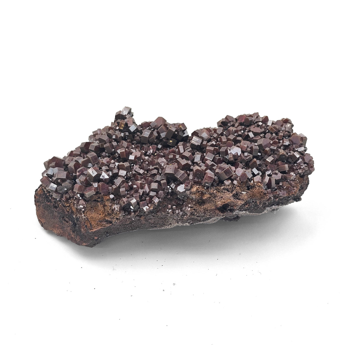 Vanadinite specimen, a lead vanadate, from Mibladen Mining District, Morocco.