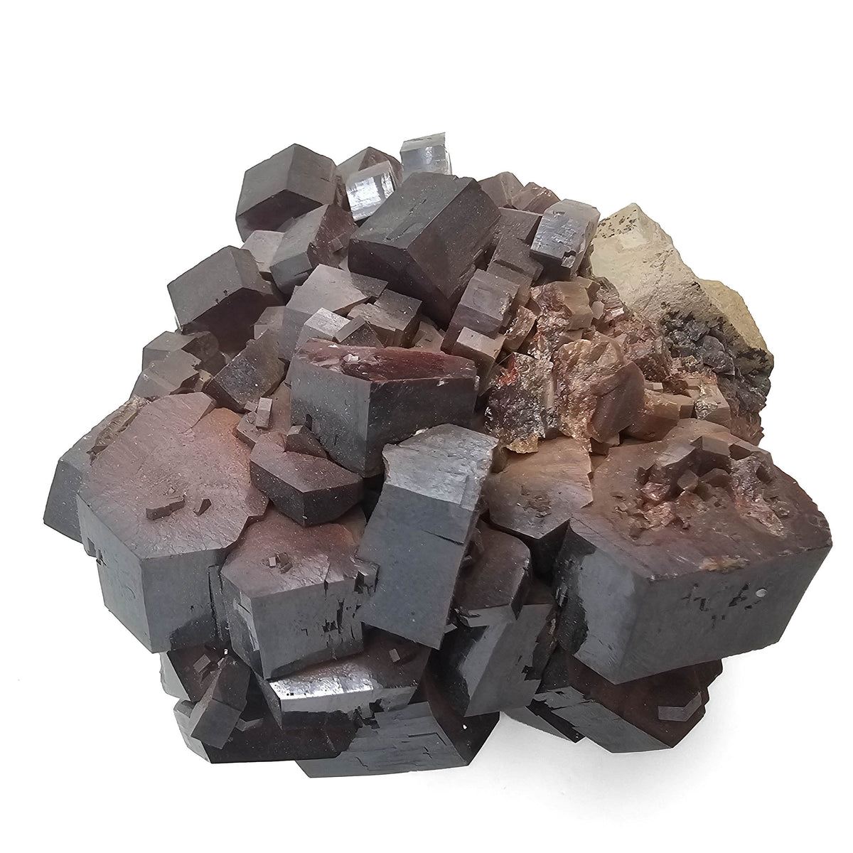 Vanadinite specimen, a lead vanadate, from Mibladen Mining District, Morocco.