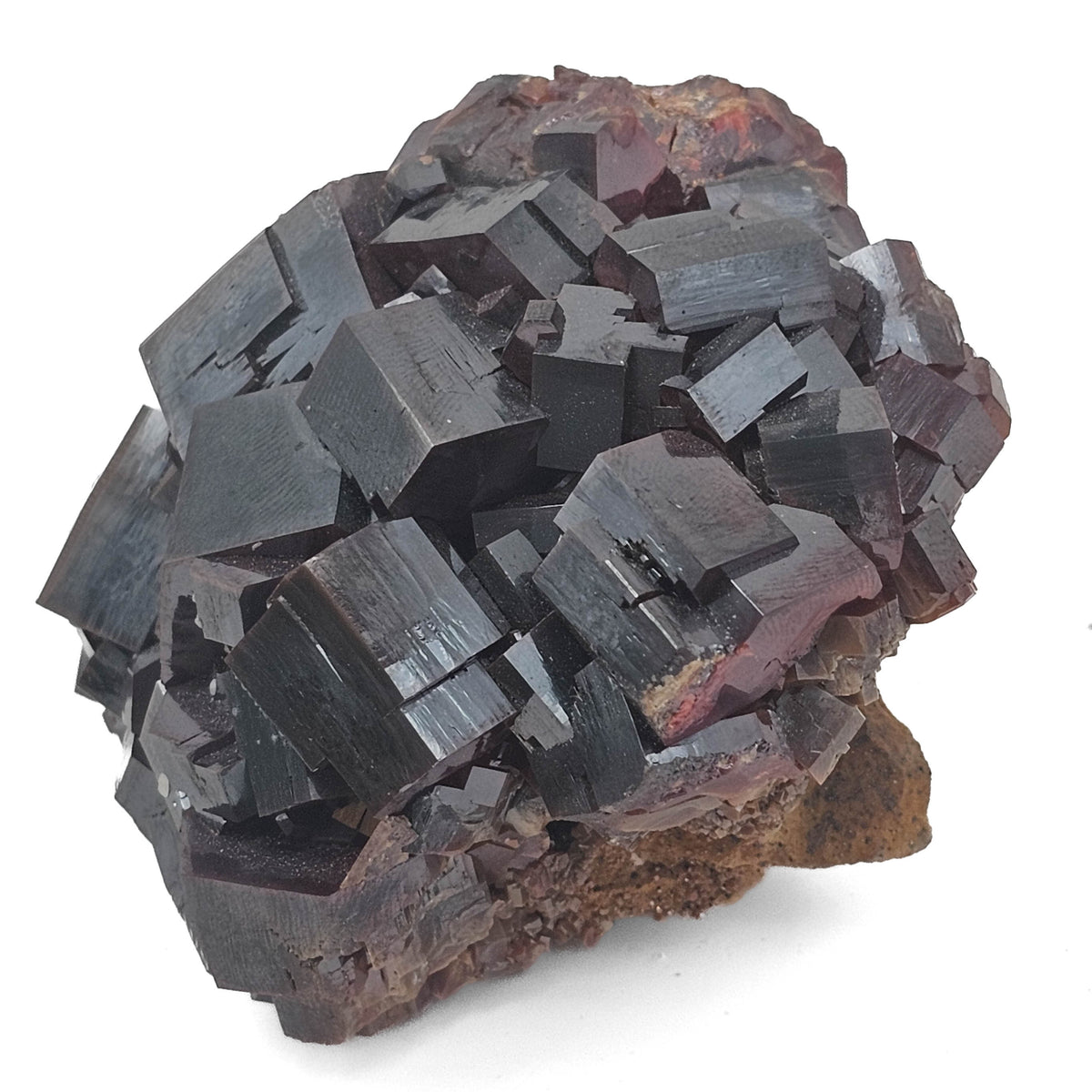 Vanadinite specimen, a lead vanadate, from Mibladen Mining District, Morocco.