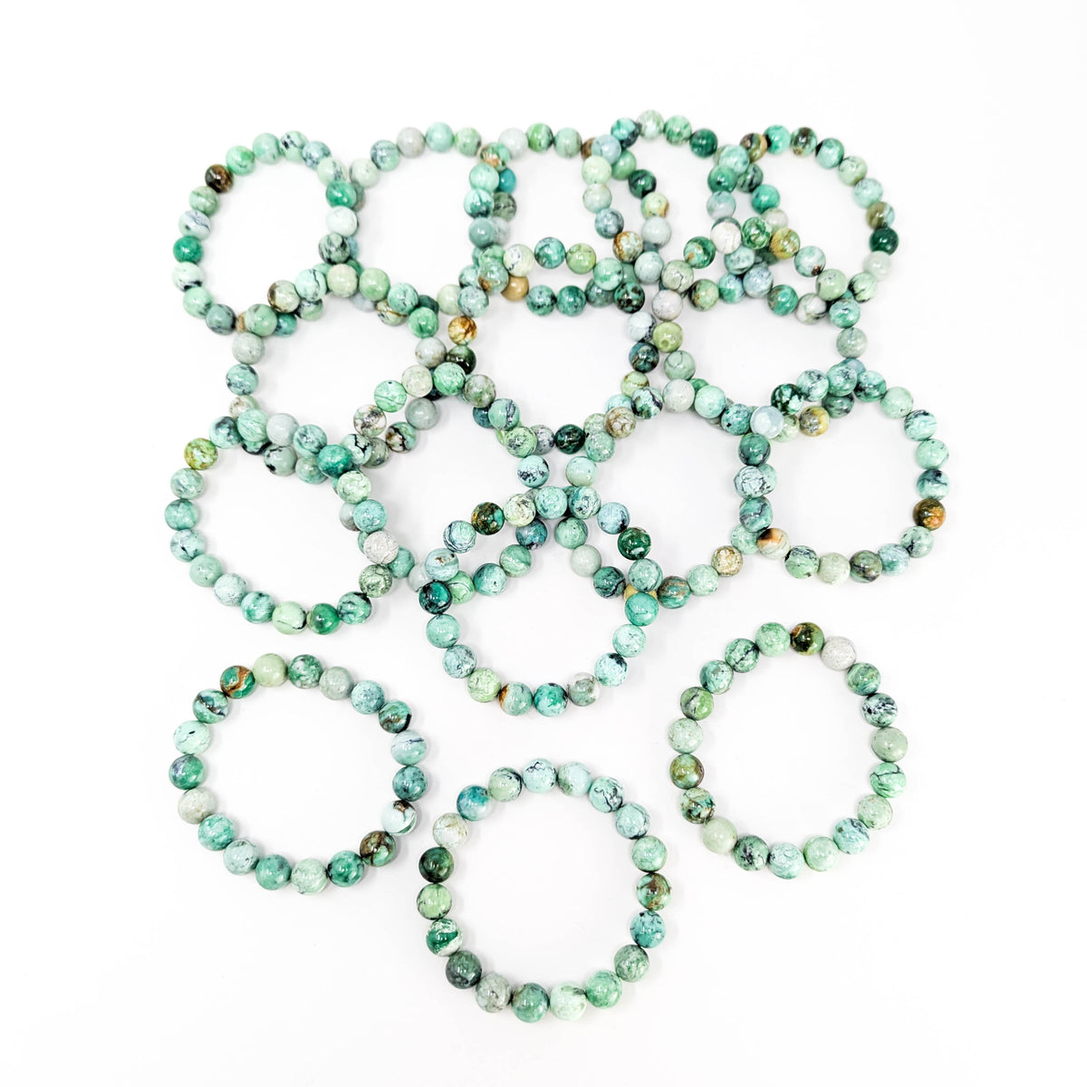 Variscite bead bracelet.