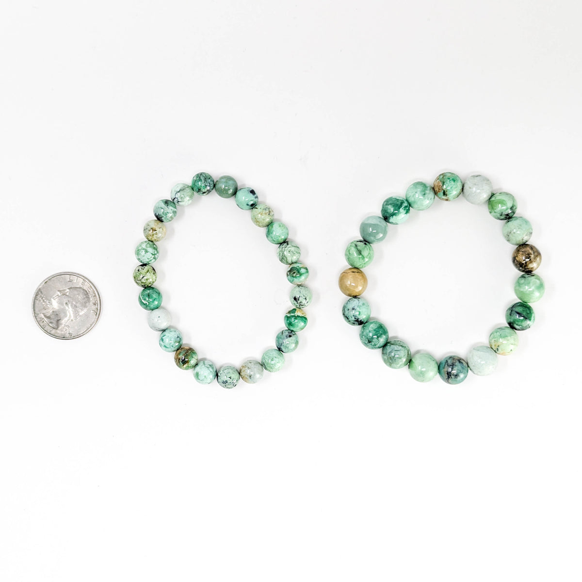 Variscite bead bracelet.