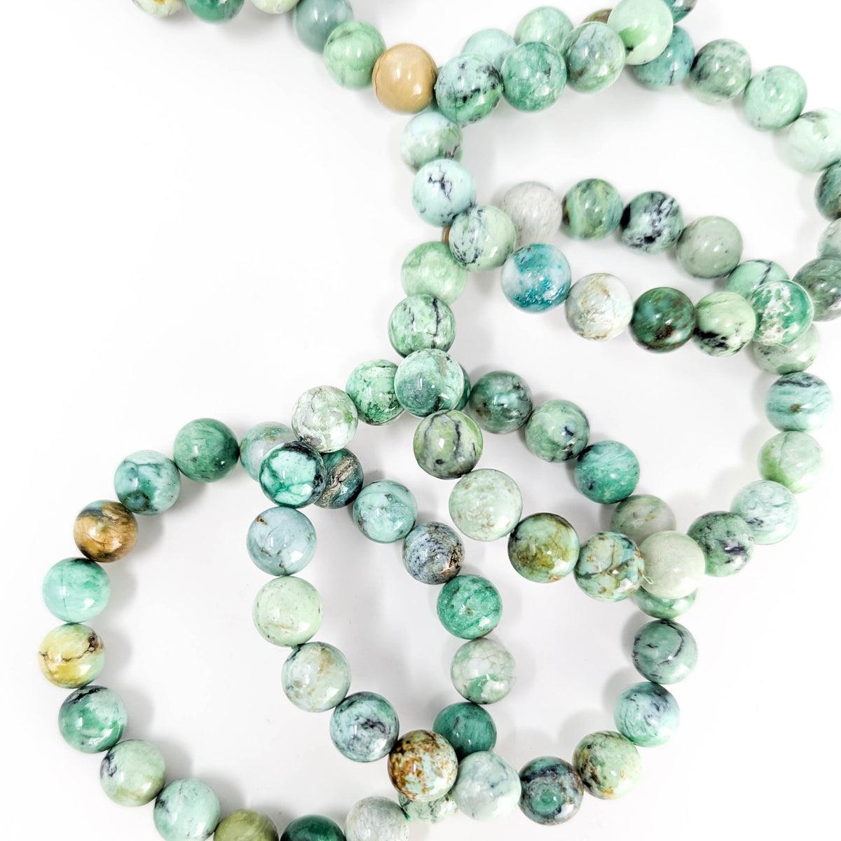 Variscite bead bracelet.