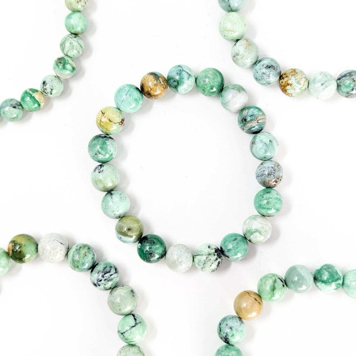 Variscite bead bracelet.