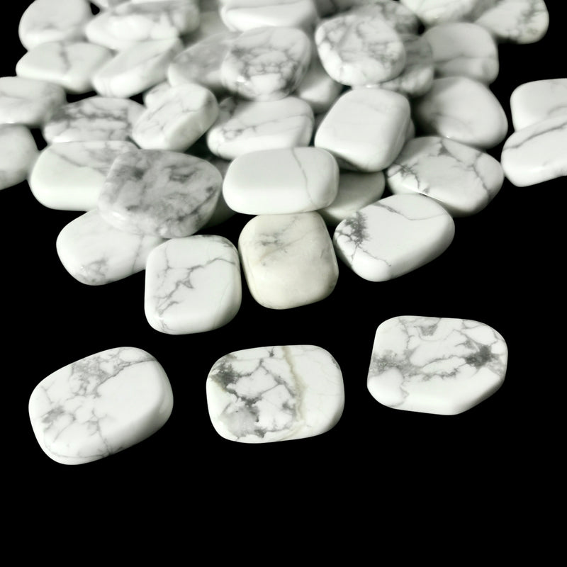 White Howlite - Flat Tumble