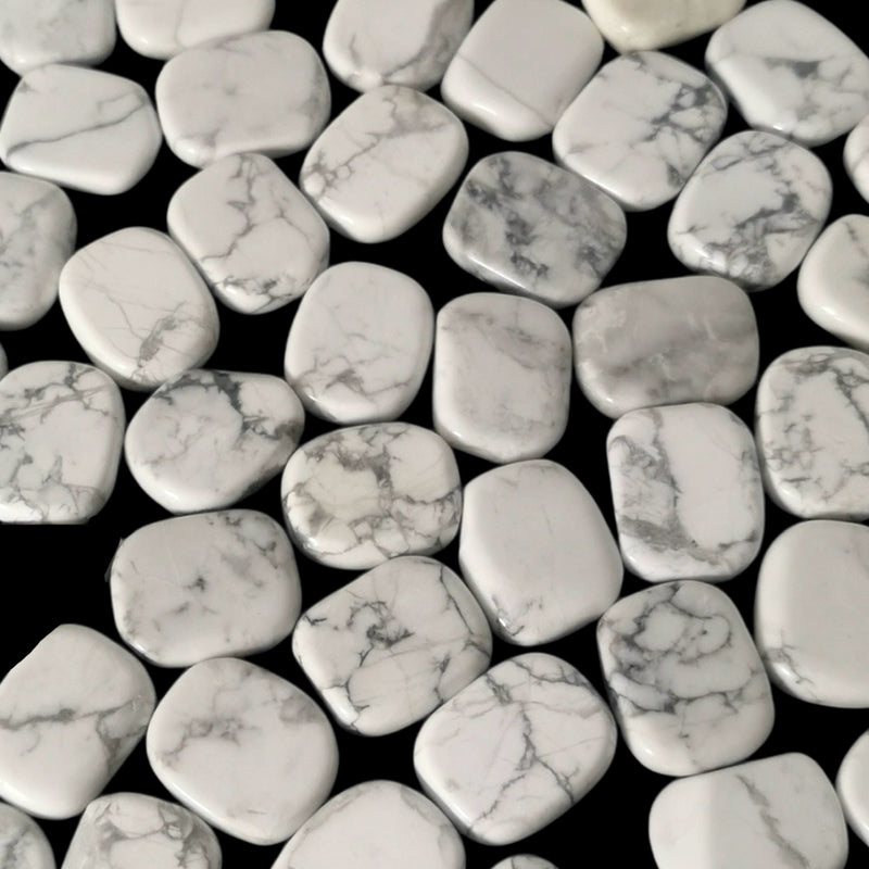 White Howlite - Flat Tumble