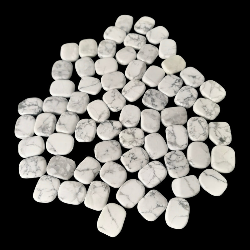 White Howlite - Flat Tumble