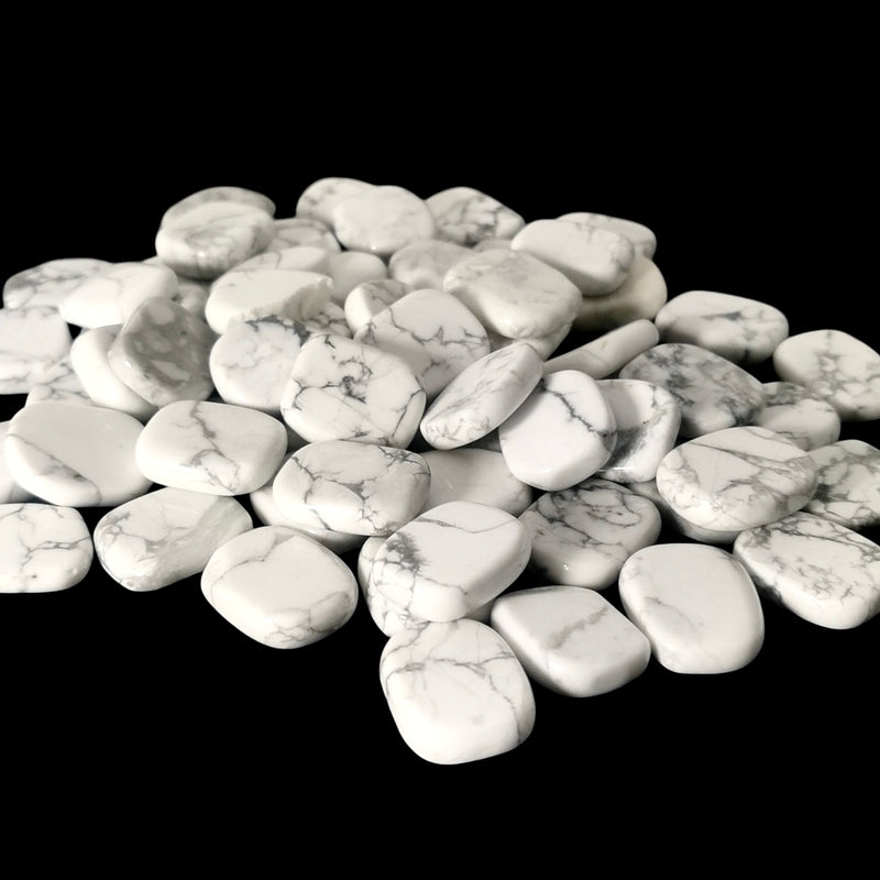 White Howlite - Flat Tumble