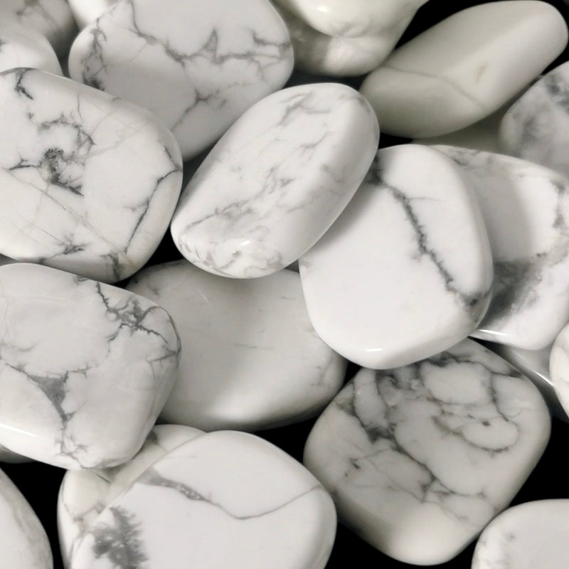 White Howlite - Flat Tumble