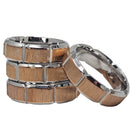 Wide Ribbed Rose Gold - Stainless Steel - Band