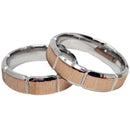 Wide Ribbed Rose Gold - Stainless Steel - Band