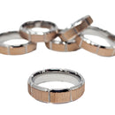 Wide Ribbed Rose Gold - Stainless Steel - Band