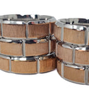 Wide Ribbed Rose Gold - Stainless Steel - Band