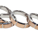 Wide Ribbed Rose Gold - Stainless Steel - Band