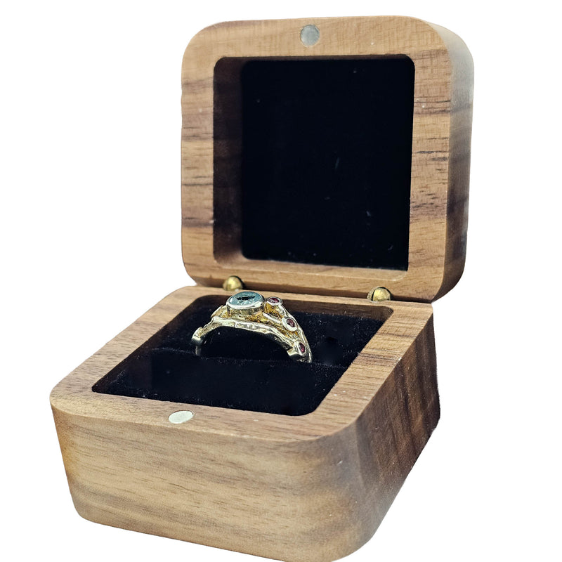 Wood Jewelry Box - Square - Ringbox