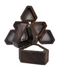 Wooden Ring Box - Triangle - China - Black or White