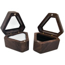 Wooden Ring Box - Triangle - China - Black or White