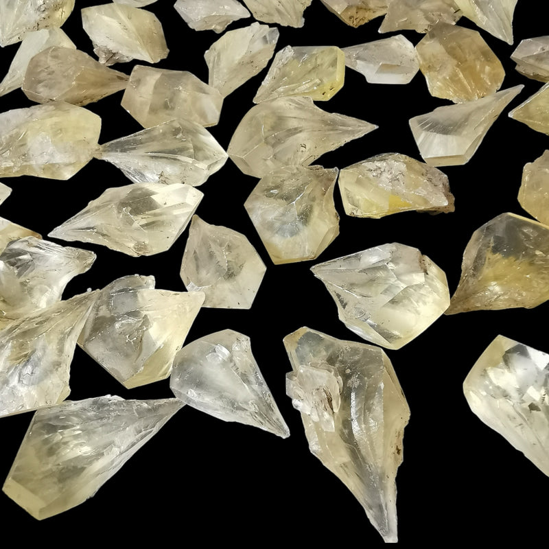 Yellow Duckbill Selenite Points (Phosphorescent) - Mineral