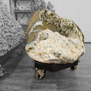 Zeolite Geode (Apophyllite & Stilbite) - Rolling Stand - Statement Specimen