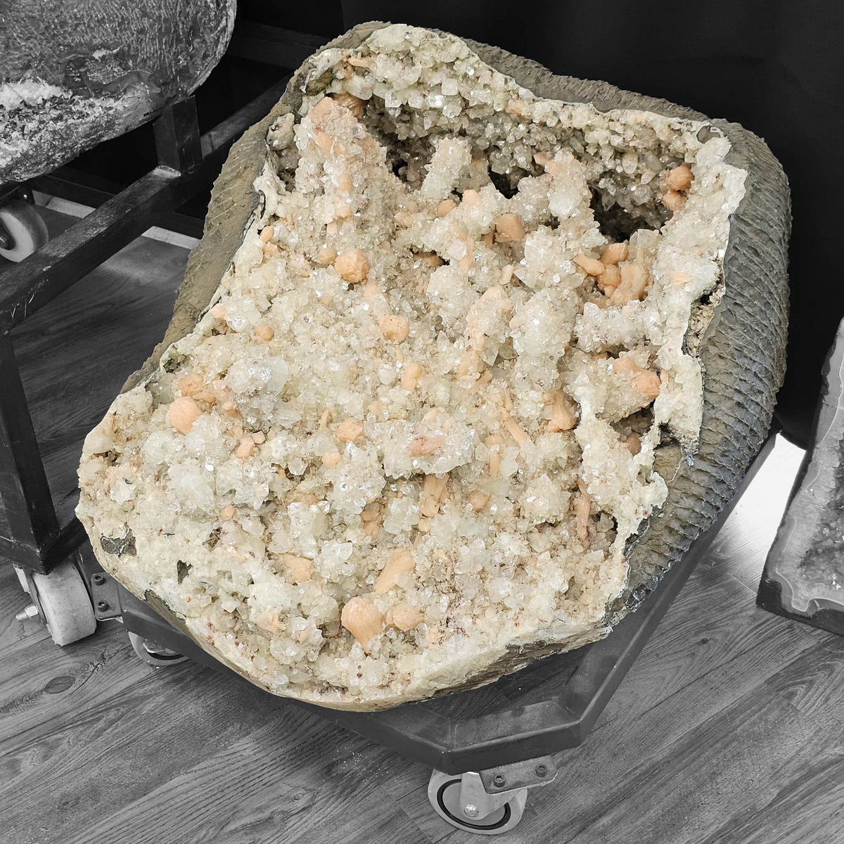 Apophyllite & Stilbite Geode - Statement Specimen