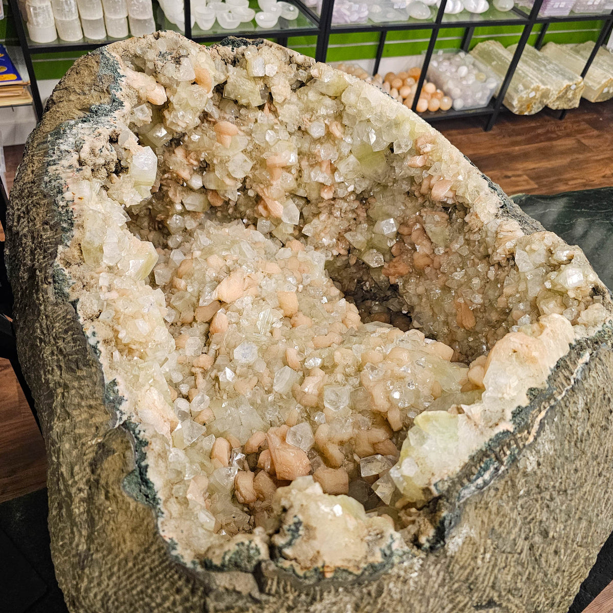 Apophyllite & Stilbite Geode - Statement Specimen