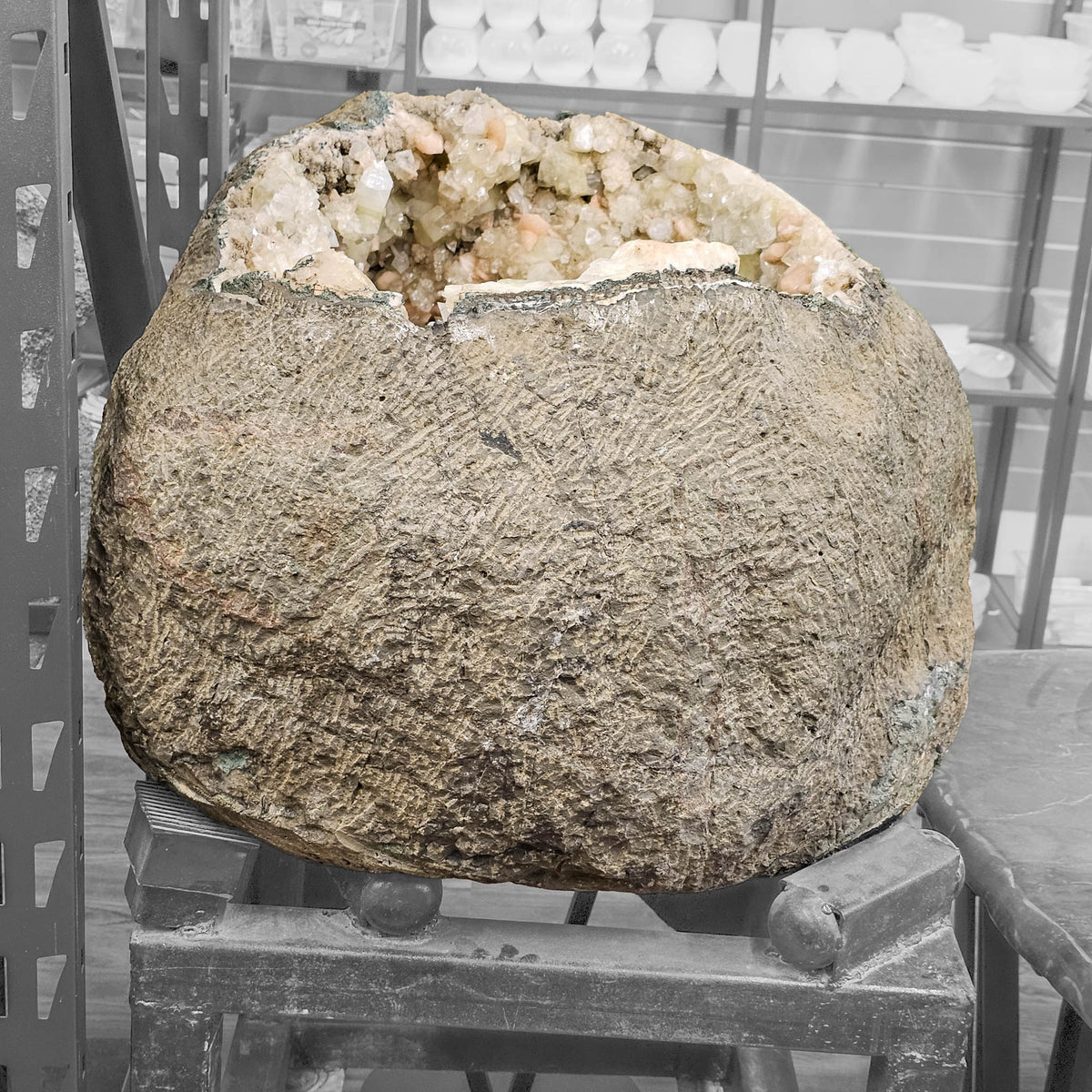 Apophyllite & Stilbite Geode - Statement Specimen