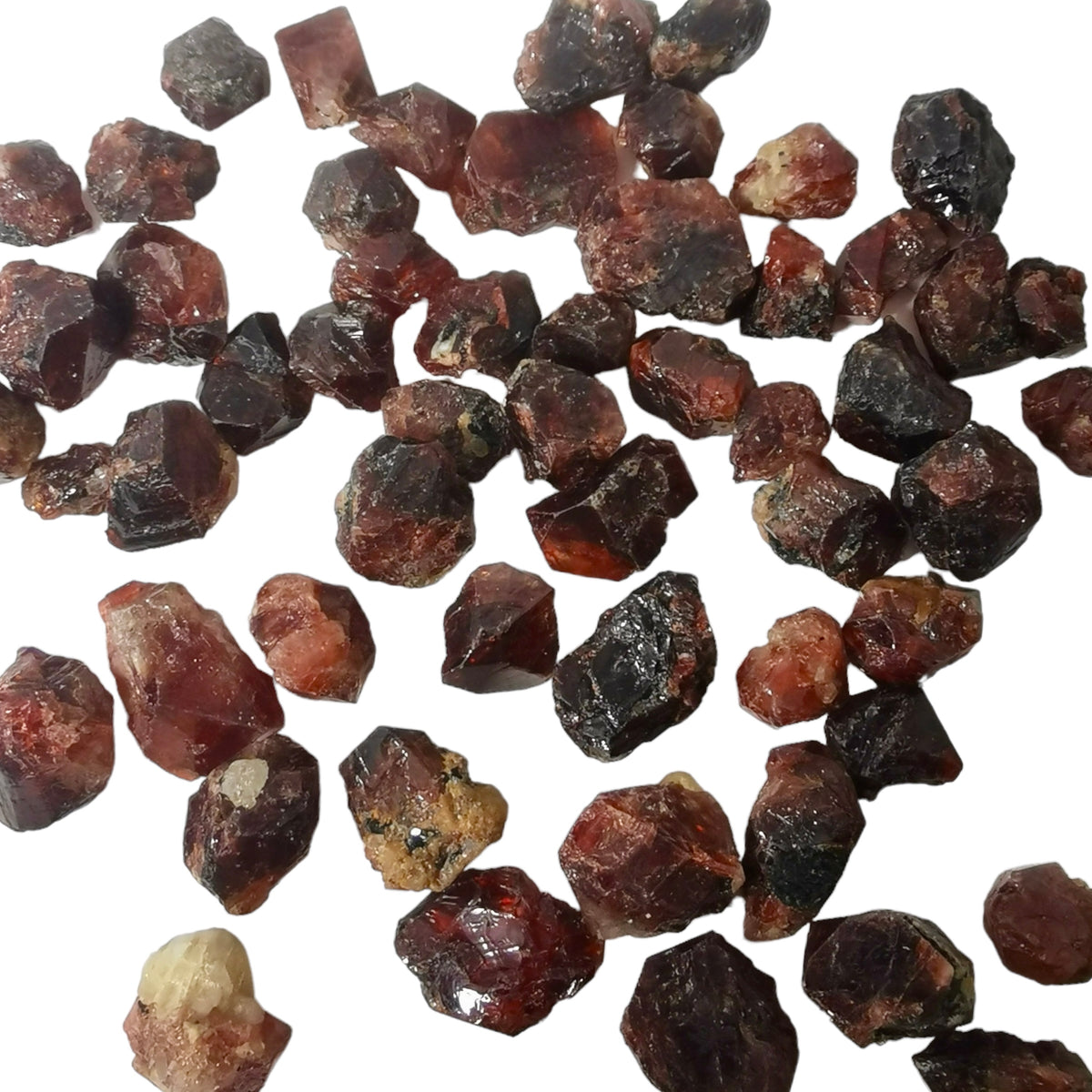 Low grade zircon specimen from Pakistan – spread of crystals