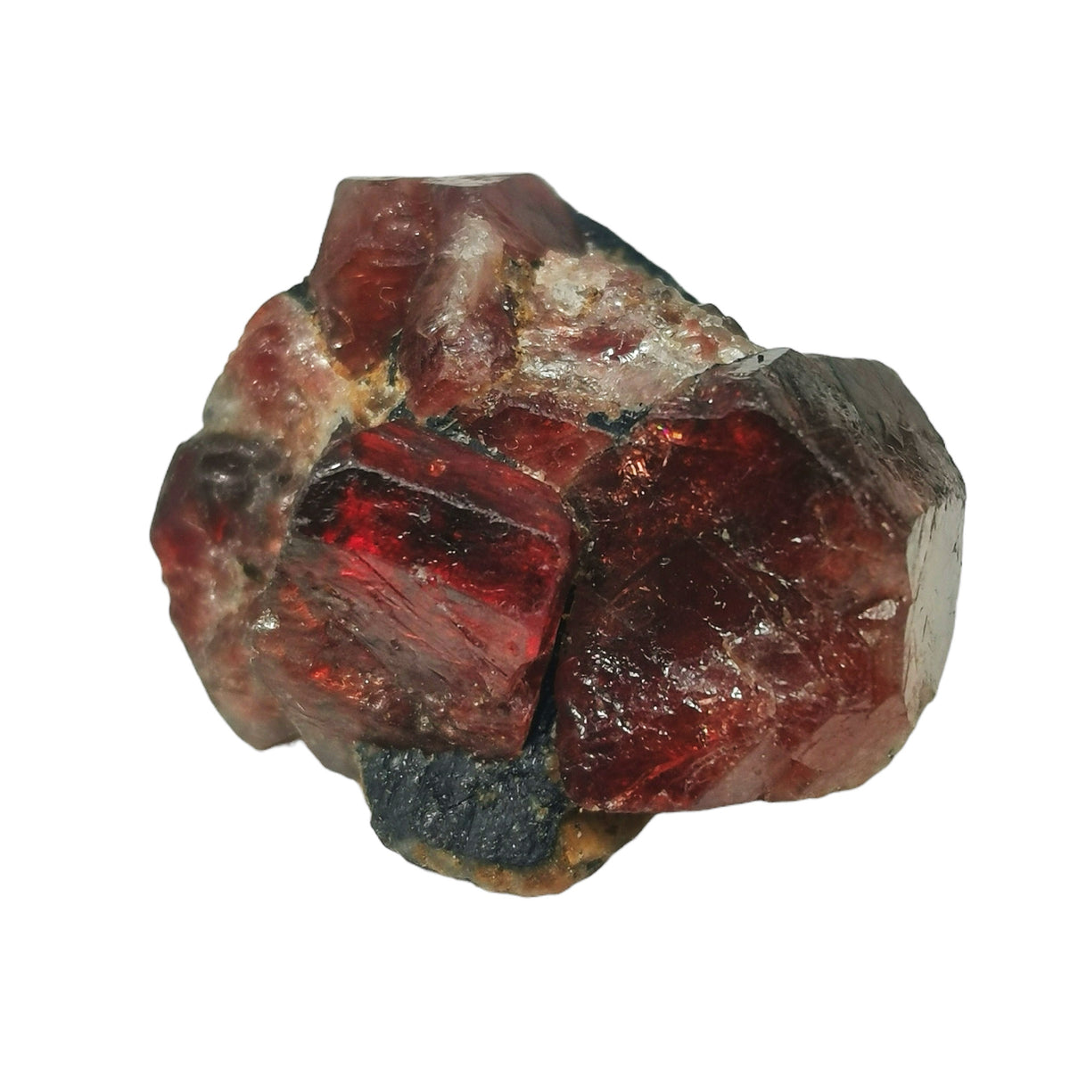 Red zircon crystal from Pakistan – single crystal, close view