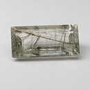 Actinolite quartz faceted baguette gemstone, 2.95ct, from Mount Breakenridge, Harrison Lake, BC, Canada, rotating view