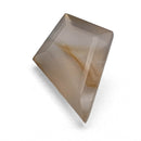 Yellow Banded Agate faceted kite step gemstone, 2.21ct, from BC, Canada, view 5 of 9