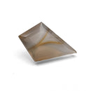 Yellow Banded Agate faceted kite step gemstone, 2.21ct, from BC, Canada, view 1 of 9