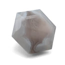 Agate faceted hexagon gemstone, 5.34ct, from BC, Canada, view 6 of 10
