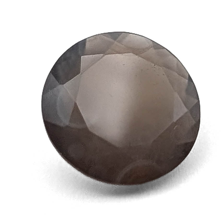 Agate faceted round brilliant gemstone, 3.29ct, from BC, Canada, view 1 of 8