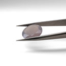 Agate faceted round brilliant gemstone, 9.68ct, from BC, Canada, held in tweezers, view 11 of 11