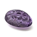 Amethyst faceted oval fantasy cut gemstone, 19.23ct, from Marabá, Pará, Brazil, view 13 of 15
