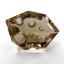 Citrine faceted freeform fantasy cut gemstone, 10.00ct, from Brazil, view 1 of 13
