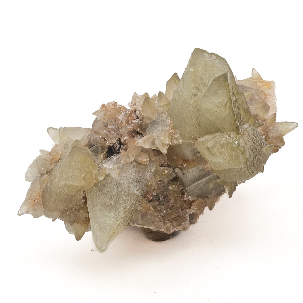 Dogtooth Calcite on Fluorite specimen.