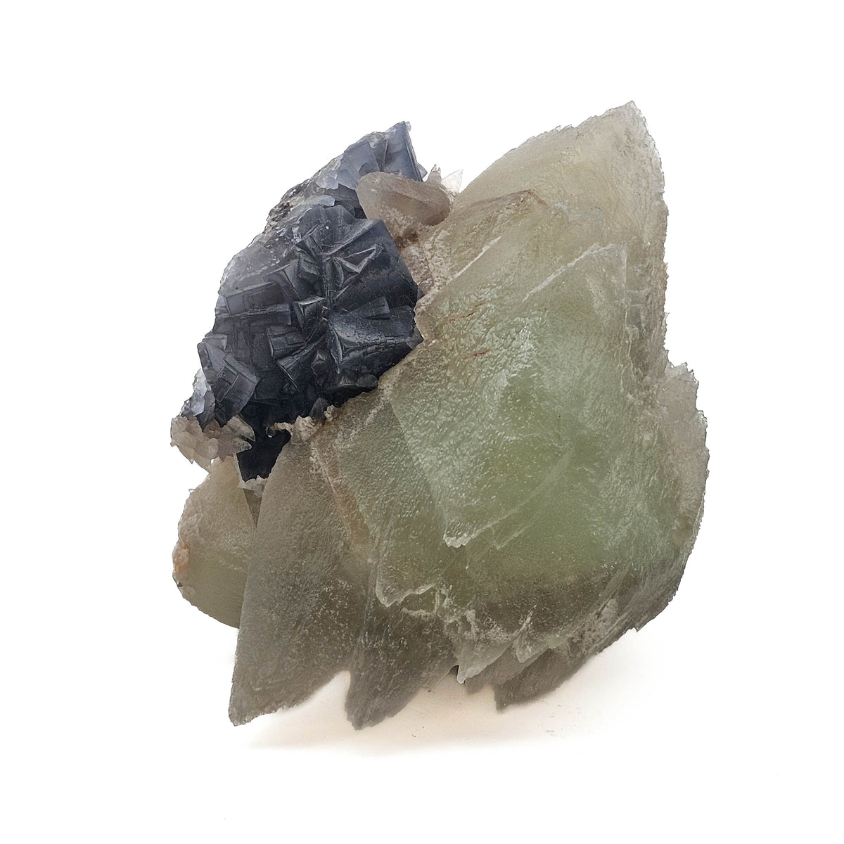 Dogtooth Calcite on Fluorite specimen.